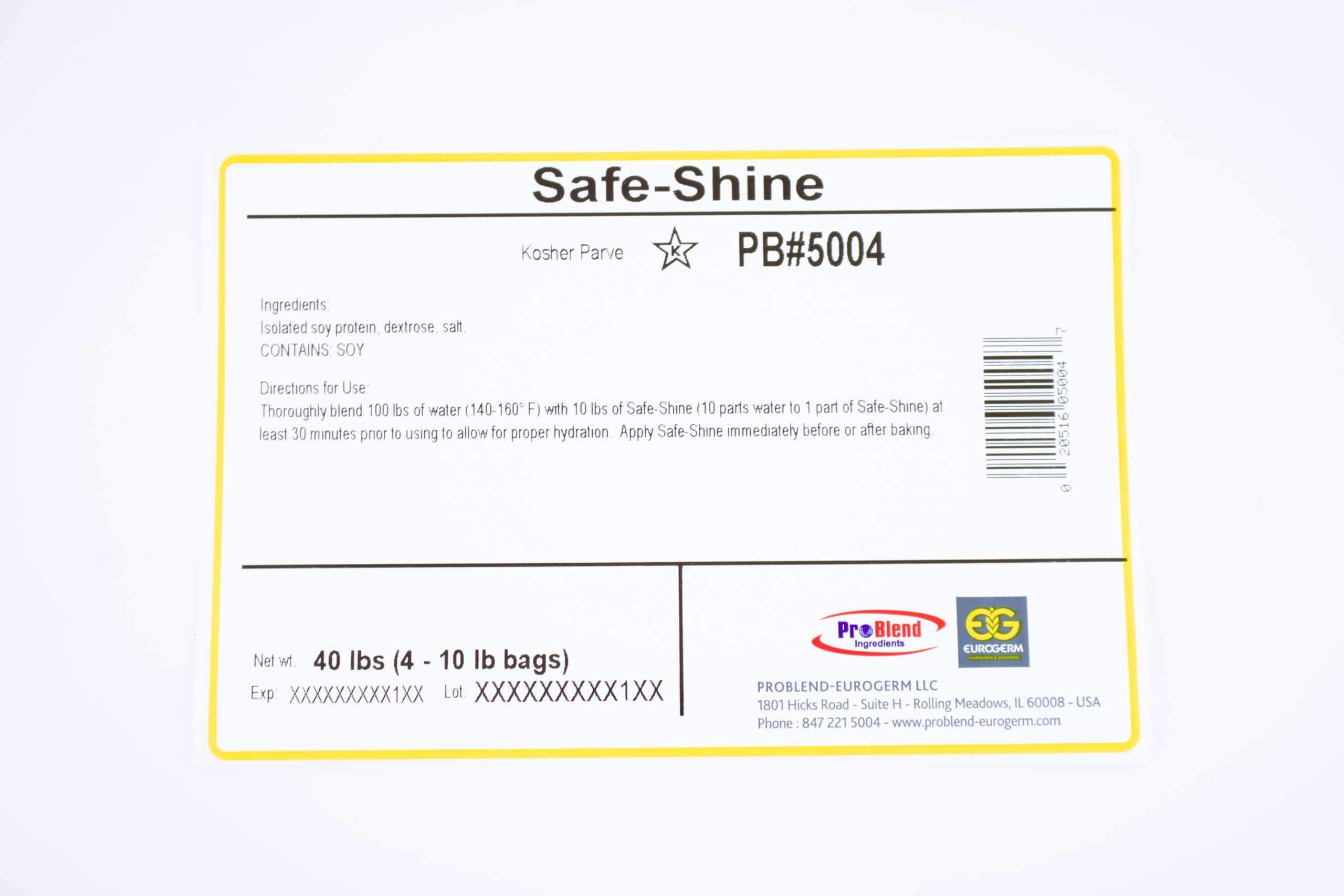 Safe Shine - Non Dairy Egg Wash Alternative (Item#5004 Eurogerm) - 40 lb. bag by Eurogerm, view 2